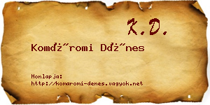Komáromi Dénes névjegykártya